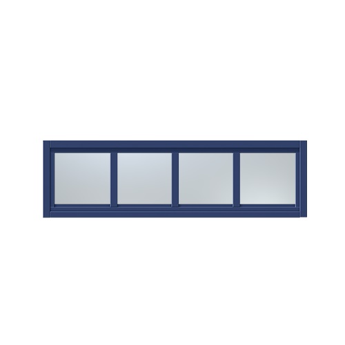 Överljus med spröjs Näs 14x3, Marinblå, Frostat glas
