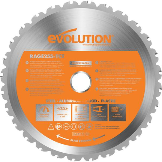 Evolution EVR255S Sågklinga 255x2,0x25,4 mm