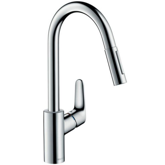 Hansgrohe Focus 2-jet Köksblandare med utdragbar handdusch