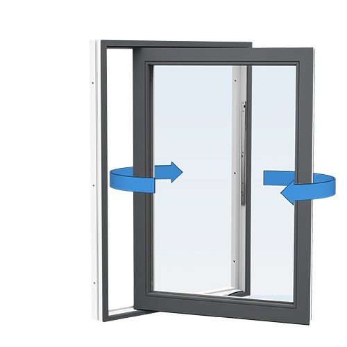 Energi Aluminium Sideswing-fönster 9, 8, Antracitgrå