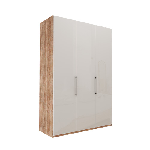 Garderob Atlanta - Ljus rustik ek 216 cm, 150 cm, Utan kornisch / ram