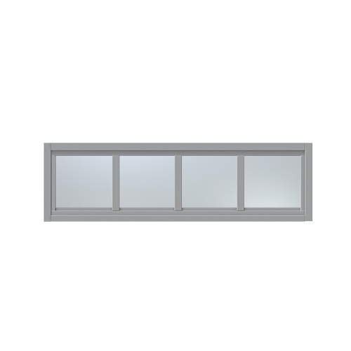 Överljus med spröjs Näs 10x3, Stengrå, Frostat glas