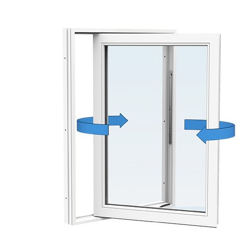 Energi Aluminium Sideswing-fönster 5, 6, Vit