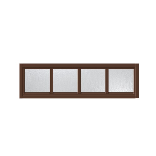 Överljus med spröjs Näs 12x4, Nötbrun, Cotswoldglas
