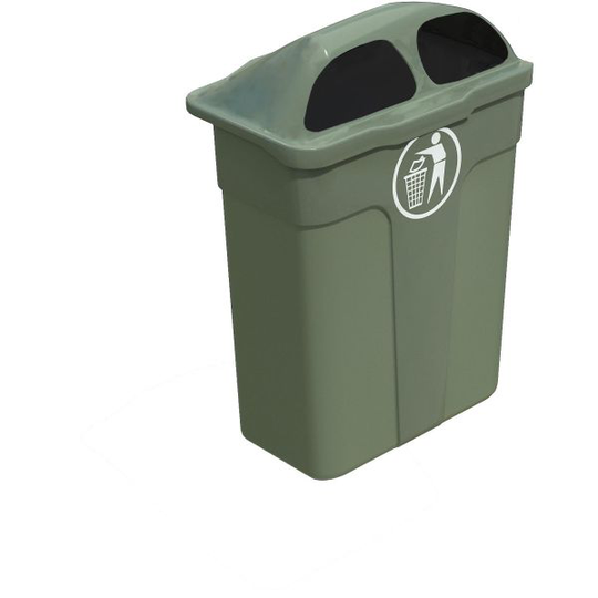 Hags Kattfot Papperskorg med stolpfäste, 60 l