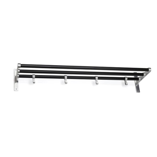 Habo Elegant Hatthylla Aluminium/svart, 1000 mm