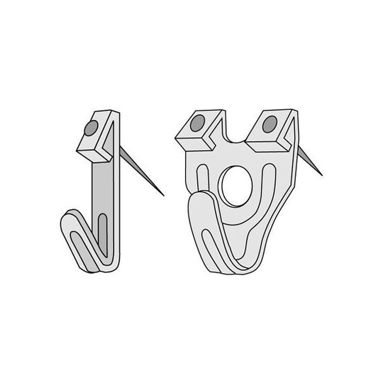 Thuresson Fastening 13130 X-krok stål 18 mm, 1 spikhål, 10-pack