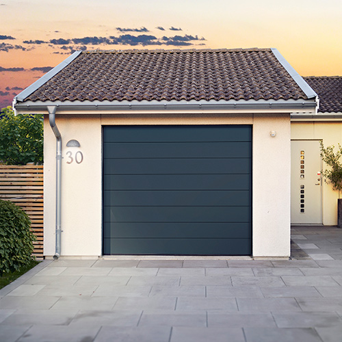 Garageport Advant Complete - Panel 2400 x 2000, Vit, Eurocylinder