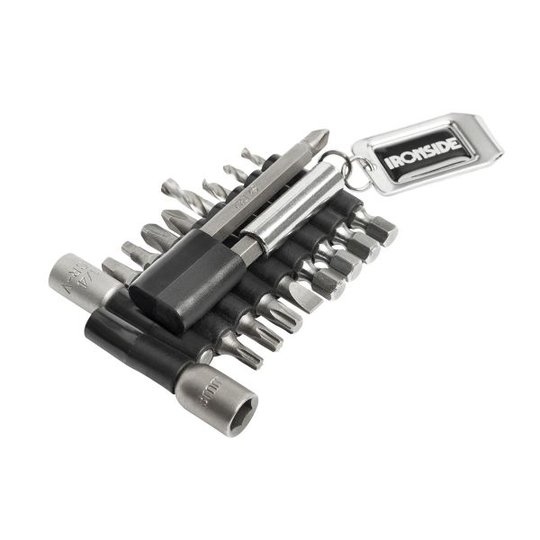Ironside 100332 Bitssats 16 delar, 1/4", i hållare