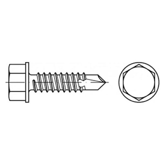 REYHER 079760130063038 Plåtskruv 6,3 x 8 mm, 250-pack, FZB D