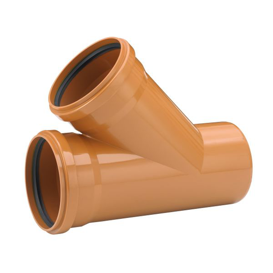 Uponor 3002071161 Grenrör 45°, PVC, 110 mm