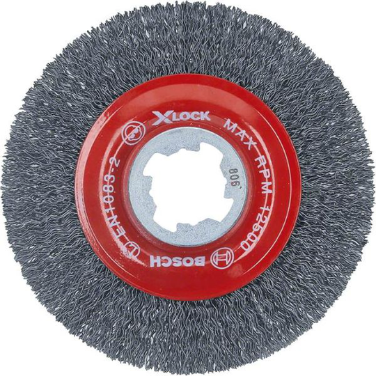 Bosch Clean for Metal Stålborste med X-LOCK, vågformad tråd, 0,3 x 115 mm