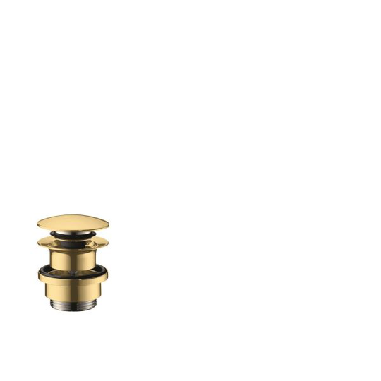 Hansgrohe 50100990 Bottenventil för tvättställ, Push-Open, 1 1/4" Polerat guld