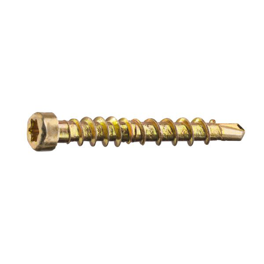 Grabber LTX28CH200 Listskruv med bits, gulkrom 3,3 x 28 mm, 200-pack