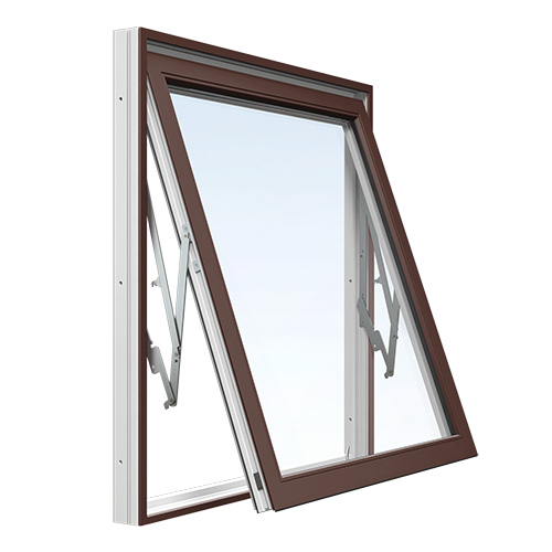 Energi Aluminium Vridfönster 11, 10, Nötbrun