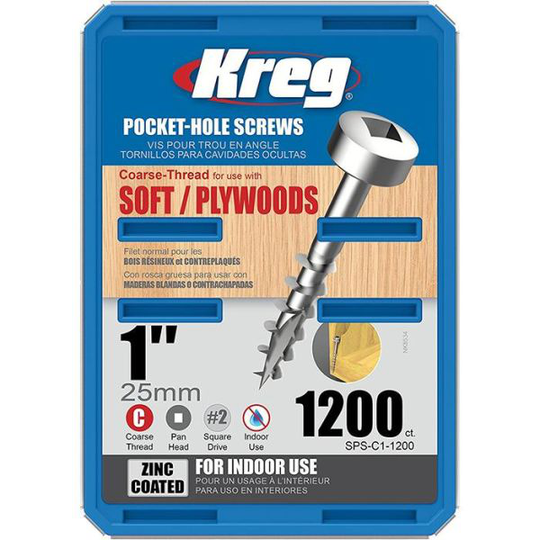Kreg SPS-C1-1200 Skruv 25 mm 1200-pack