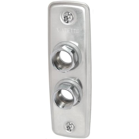 Vatette 8550657 Väggbricka 2-håls, 18 mm