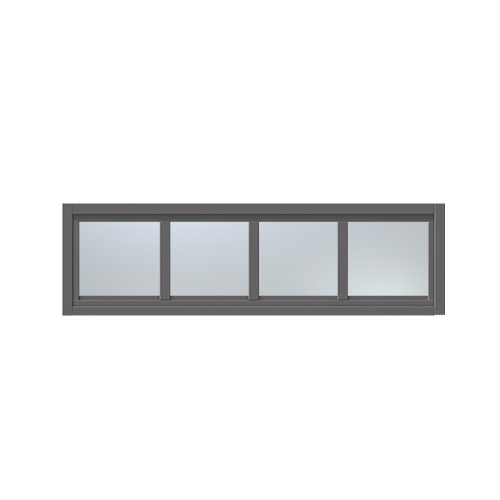 Överljus med spröjs Näs 13x3, Mörkgrå, Frostat glas