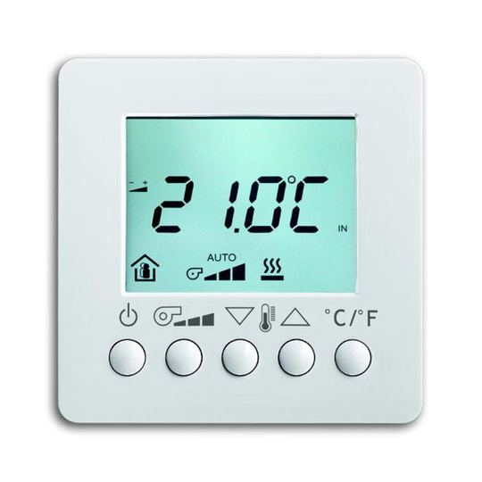 ABB 6138-0-0003 Rumstermostat HVAC, med display Vit