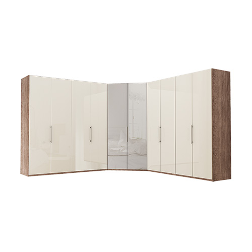 Garderob Atlanta - Mörk rustik ek 236 cm, 200 + walk-in + 200