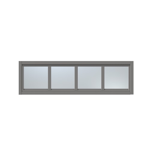 Överljus med spröjs Näs 10x3, Askgrå, Frostat glas
