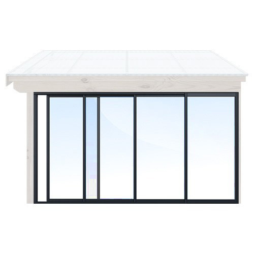 Skjutbara dörrar Vår/Höst - Isolent Original Design, 370 cm - 4 luckor, Svart