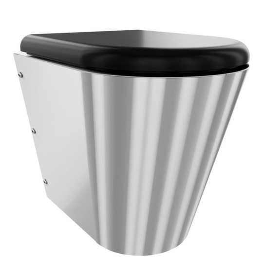 Franke Campus CMPX597B Toalettstol rullstolsanpassad Med svart sits