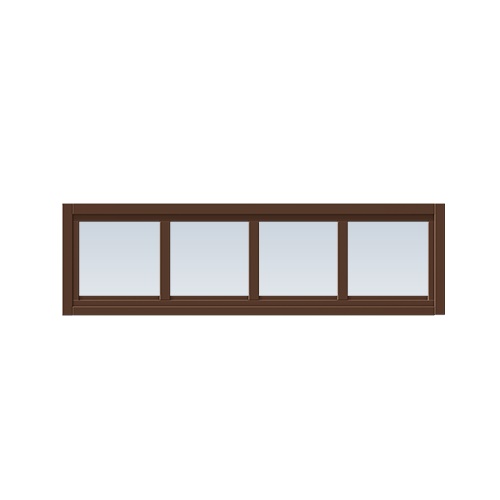 Överljus med spröjs Näs 14x3, Nötbrun, Klarglas