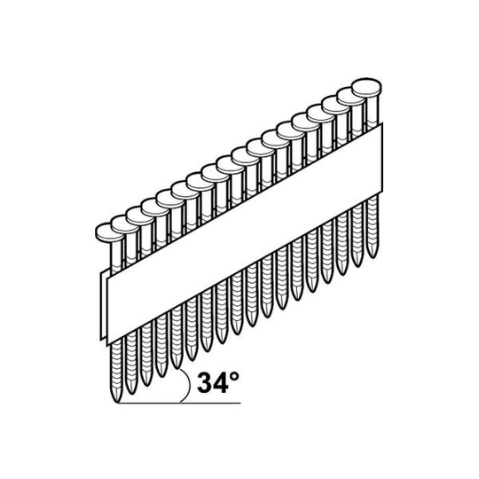 ESSVE M-Fusion Maskinspik 34° D-huvud, 2800-pack 2,8x60mm