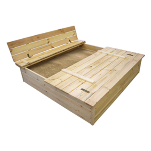 Med bänk och lock | 140x140 cm Jabo Sandlåda