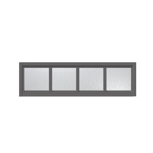 Överljus med spröjs Näs 14x4, Mörkgrå, Cotswoldglas