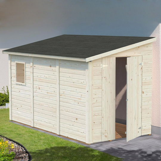Fasadmonterat förråd Mia 3,7–5,5 m² Shingel, 5,5 m²