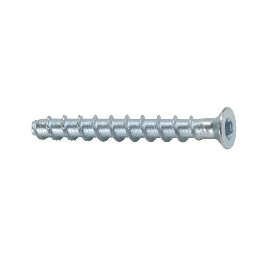 Heco Multi-Monti 9605954 Betongskruv MULTI-MONTI MMS+KS, LITET HUVUD 5/5 x 40 mm, vit, 25-pack