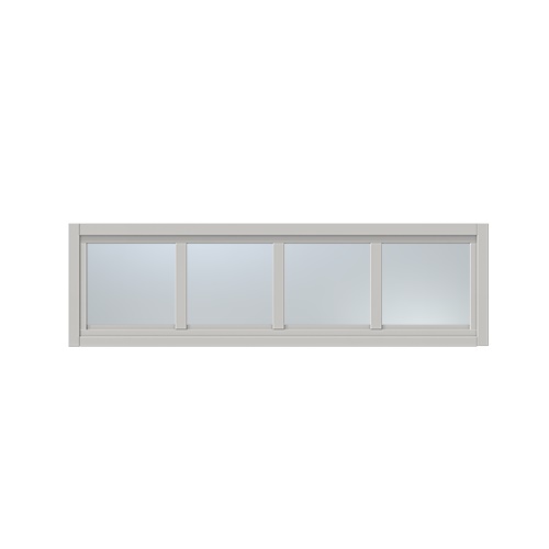 Överljus med spröjs Näs 14x5, Ljusgrå, Frostat glas