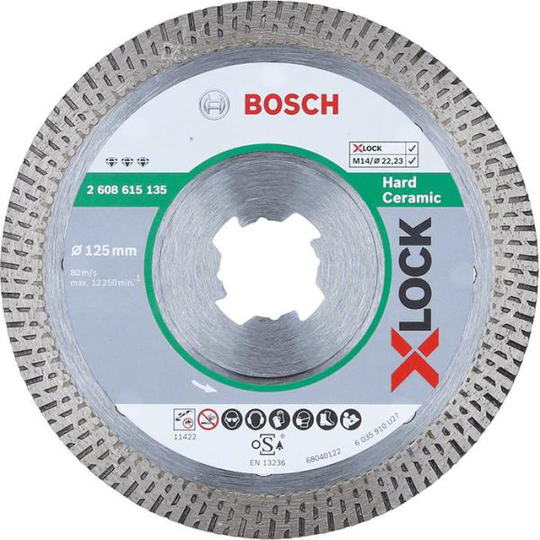 Bosch Best for Hard Ceramic Diamantkapskiva med X-LOCK 125 × 22,23 × 1,4 × 10 mm
