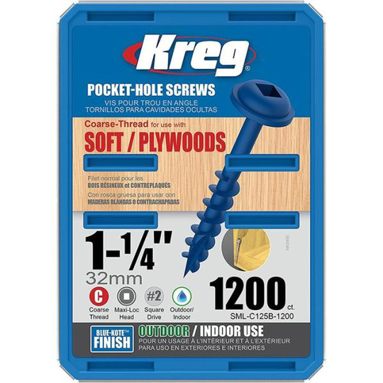 Kreg SML-C125B-1200 Skruv 32 mm 1200-pack