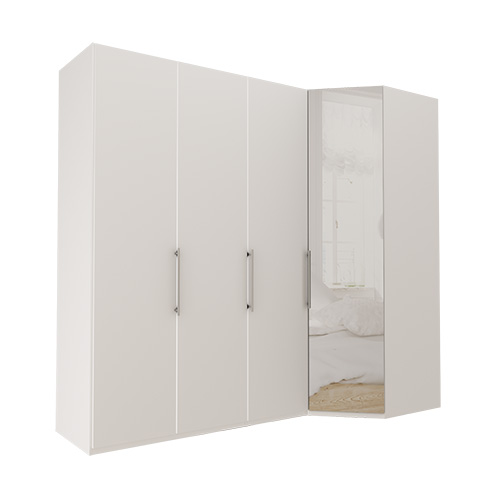 Garderob Atlanta - Vit 216 cm, 150 cm, Vit