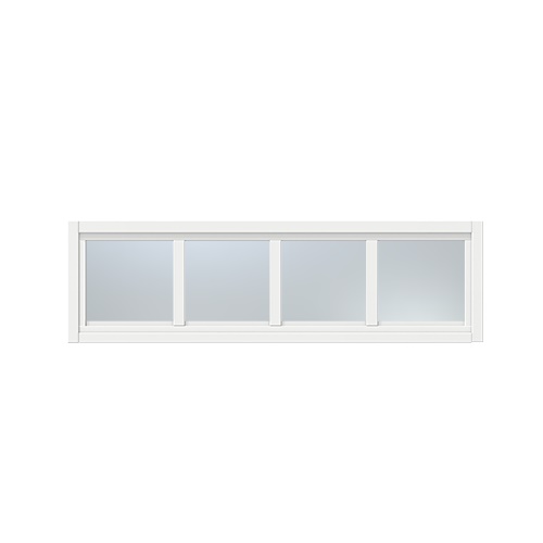 Överljus med spröjs Näs 15x4, Vit, Frostat glas