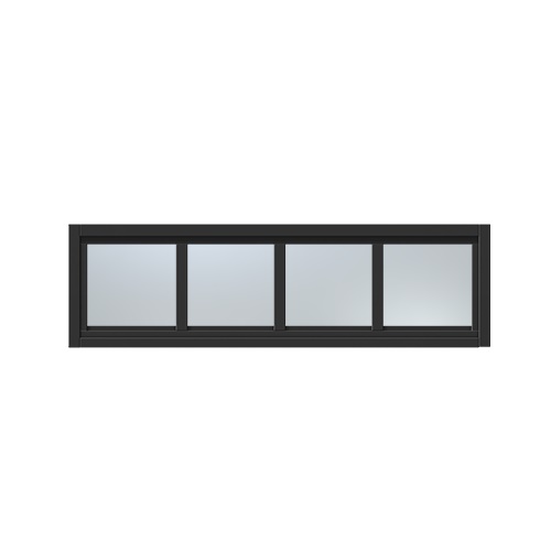 Överljus med spröjs Näs 12x3, Svart, Frostat glas