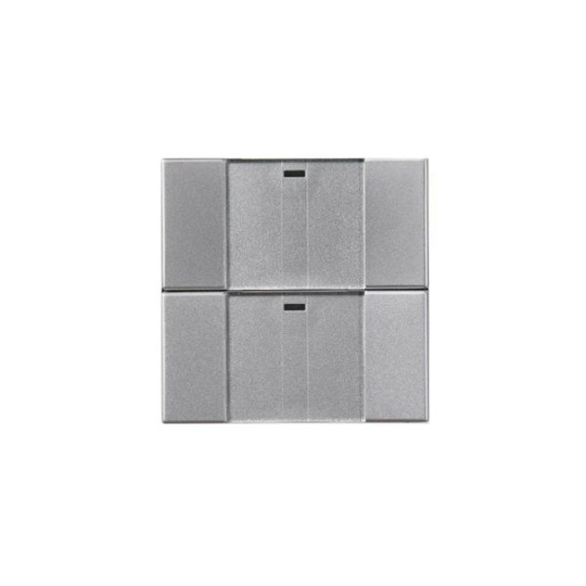ABB Impressivo 6732-83-500 Tryckknapp 2-polig, trådlös Aluminium