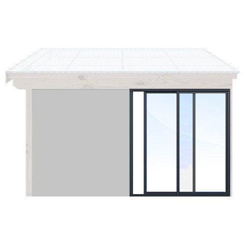 Skjutbara dörrar Sommar - Optimal Antracitgrå, Original Design, 160 cm - 2 luckor