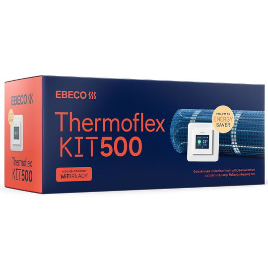 Ebeco Thermoflex Kit 500 Värmekabelmatta med termostat, 120 W/m² 50 cm x 2,5 m (150W)