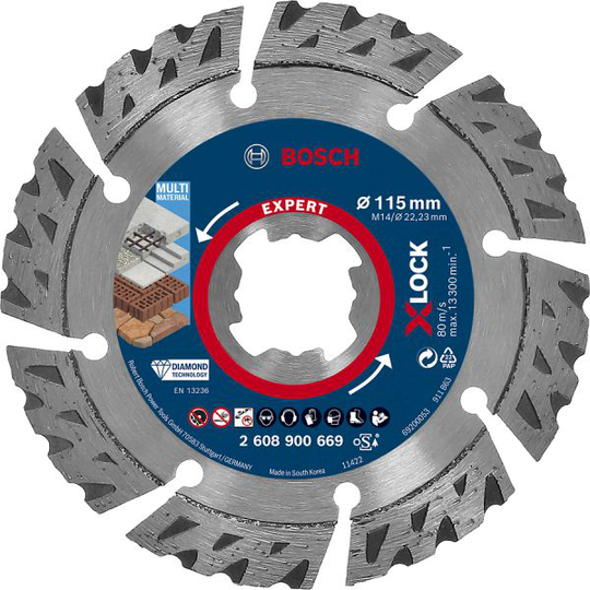 Bosch Expert Multimaterial Diamantkapskiva med X-LOCK. Ø 115 mm