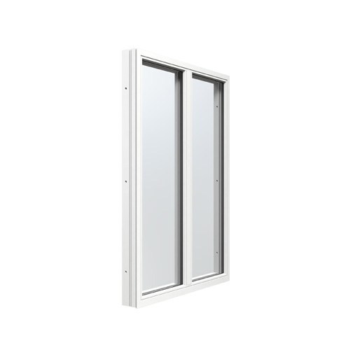 Energi Aluminium Fast fönster med mittpost 12, 4, Vit