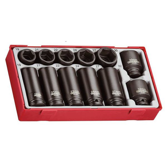 Teng Tools TT9212 Krafthylssats 1/2", 12 delar
