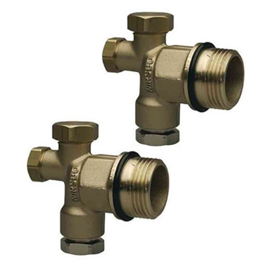 Uponor Vario B WGF Ändstycke par, med avluftning, G25