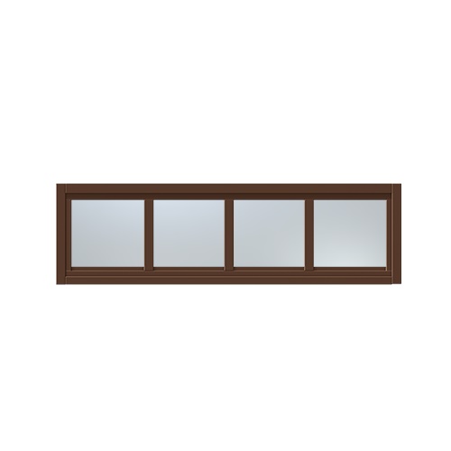 Överljus med spröjs Näs 15x5, Nötbrun, Frostat glas